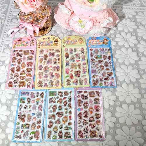 [1]バタバタ 立体浮き彫りステッカー